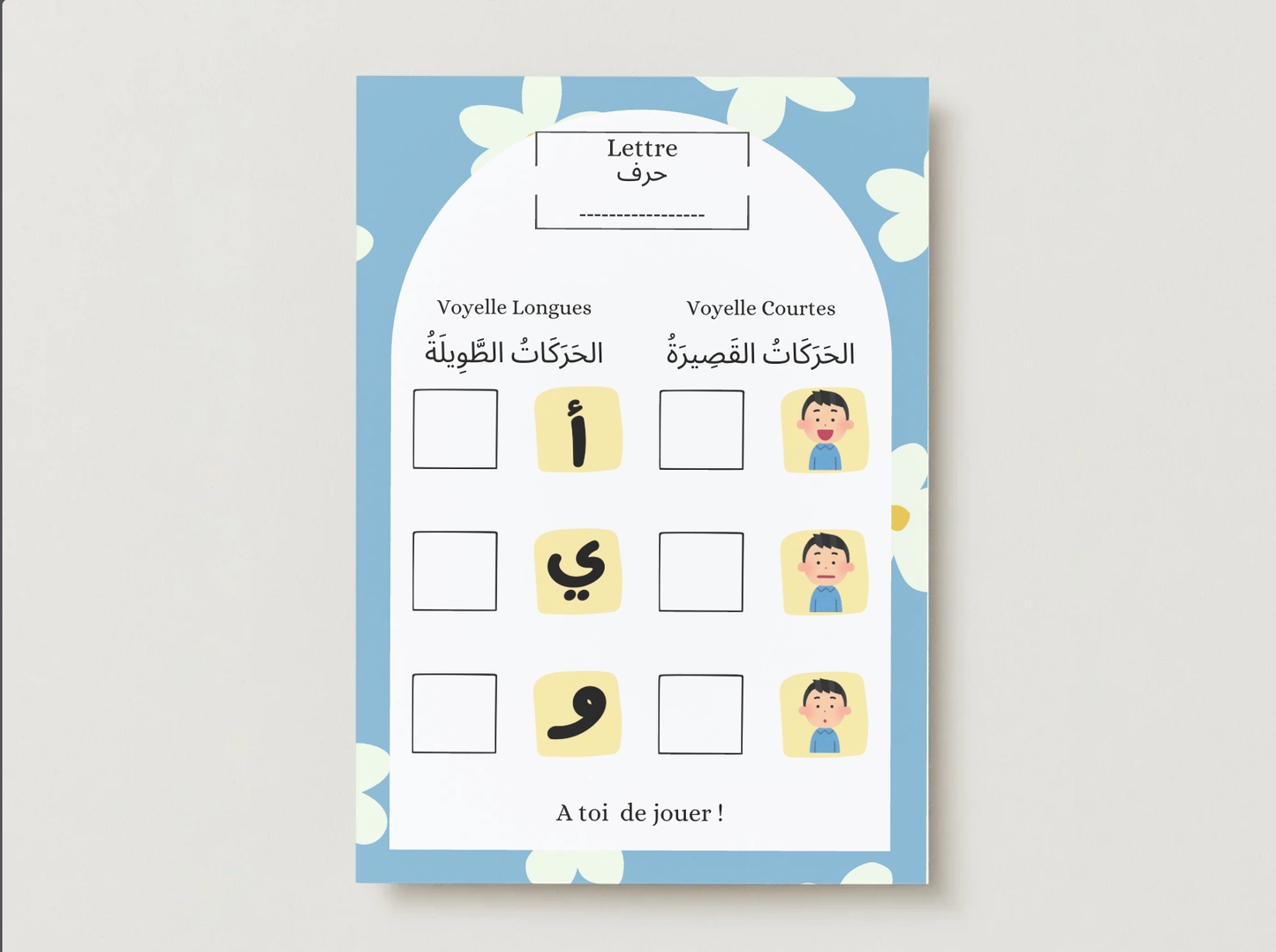 Lettres et voyelles arabes