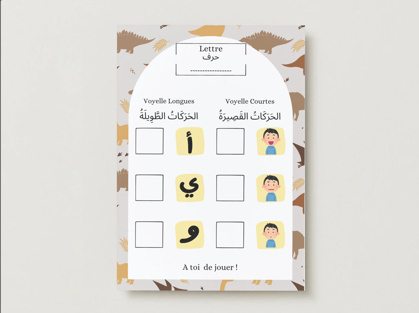 Lettres et voyelles arabes